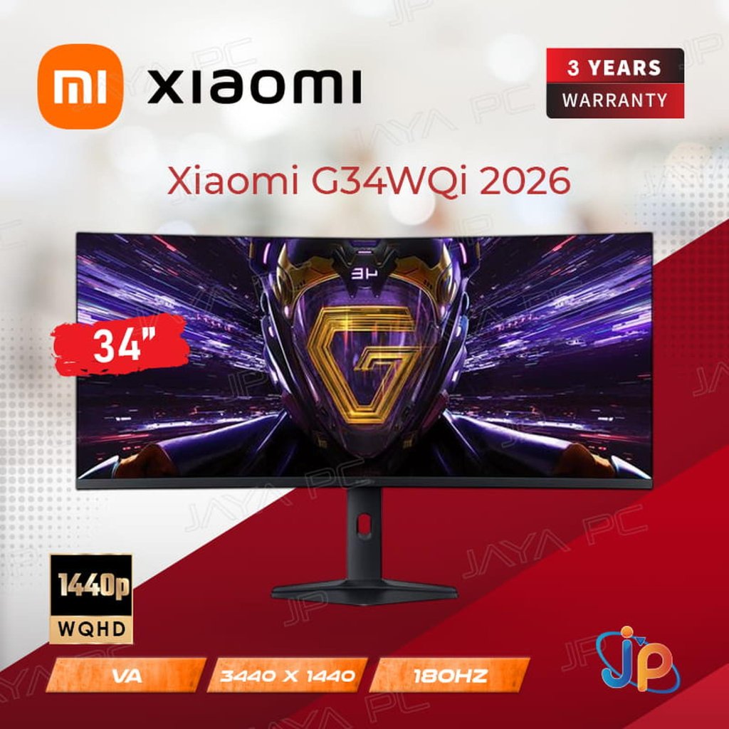 Monitor Xiaomi LED G34WQi 2026 - Curved WQHD 34" Inch