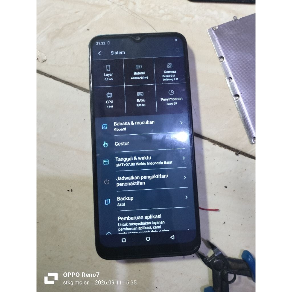 Itel vision 1 pro 3/32GB minus sesuai deskripsi, baca deskripsi