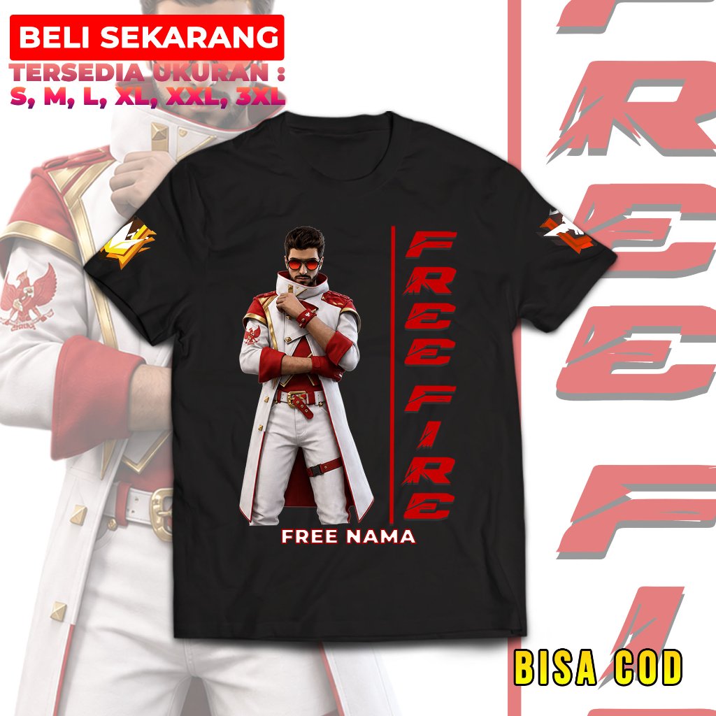 New Design FF Karakter Alok Bisa Pakai Nama Bahan Nyaman dipakai