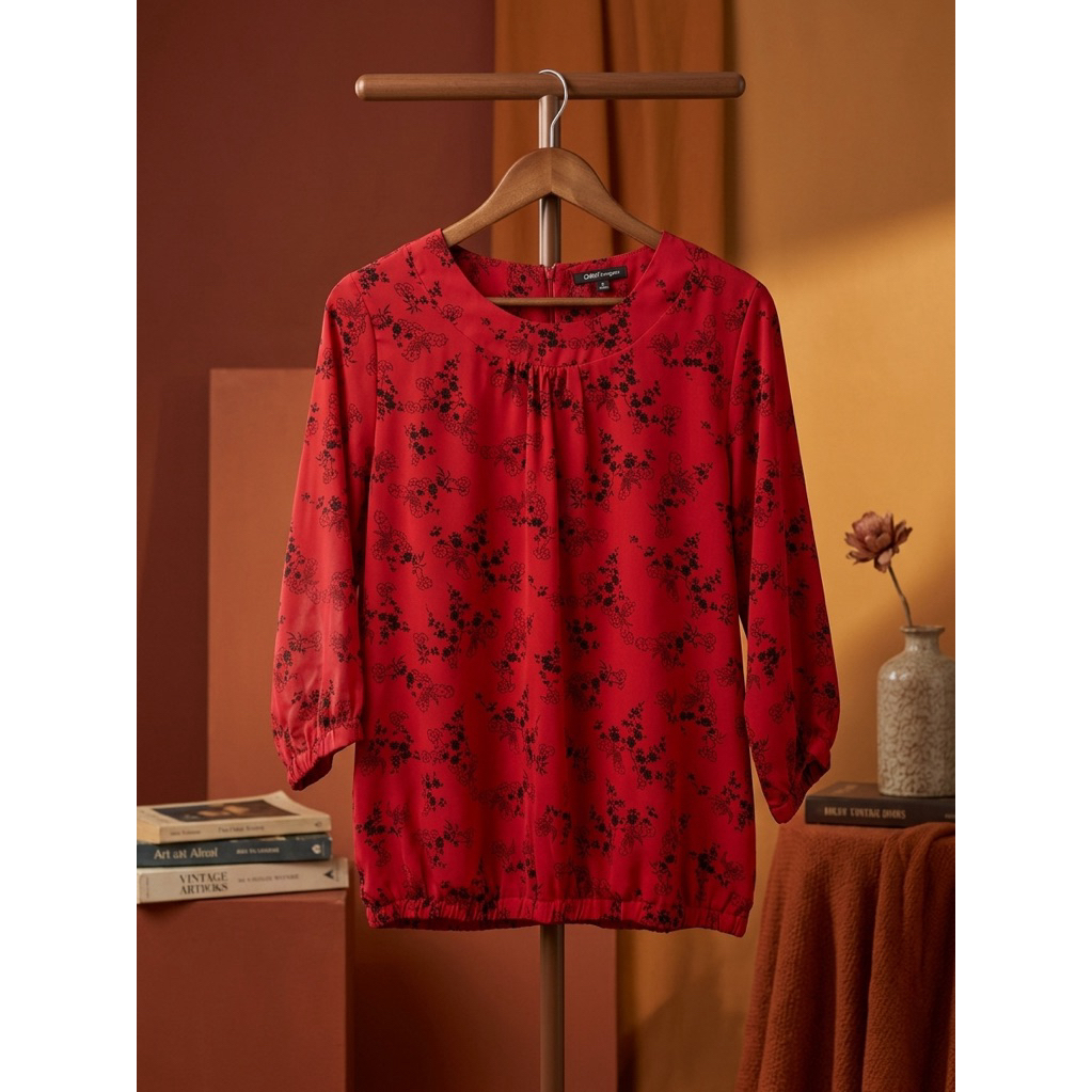 EPRISE - Blouse Panjang Wanita Merah S