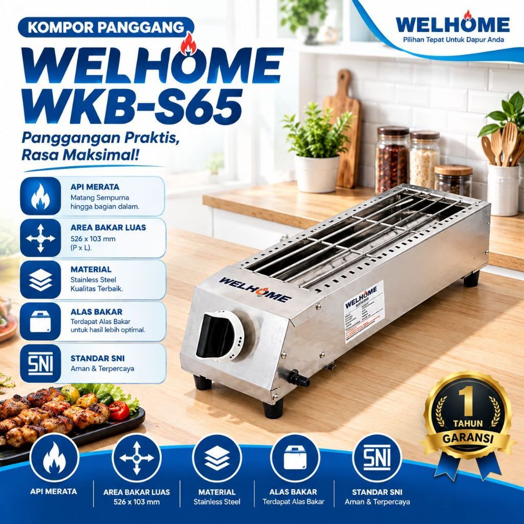 KOMPOR PANGGANG WELHOME 1TK WKB-S65