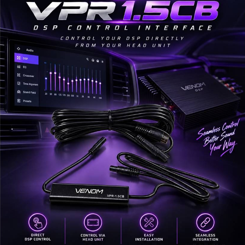 VENOM VPR 1.5CB – DSP Control Interface | Kendalikan DSP Langsung dari Head Unit