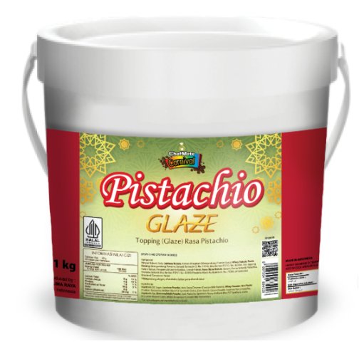 CHEFMATE Glaze Pistachio Topping Kue 500gr Kilau Tahan Lama Rasa Seimbang