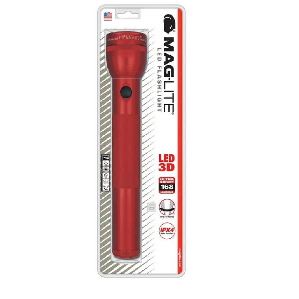 Maglite® Flashlight LED 3-D USA Manufacturer, Senter 3 Baterai