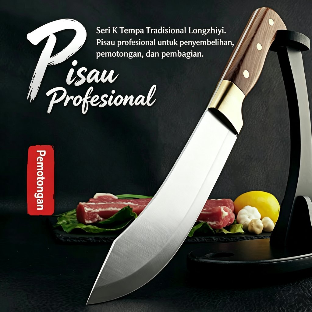 Set Pisau Daging Oita Empat Potong K312 K314 K316 K317 Ketebalan Bilah: 2,5 mm