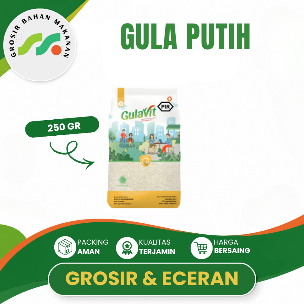 GULAVIT GULA PUTIH 250 GRAM PER PCS