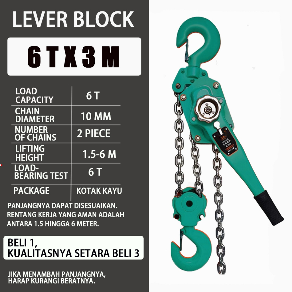 AOGE Lever Block 6 Ton - Lifting Manual