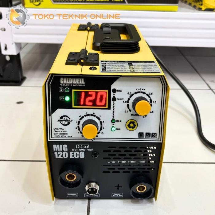 Mesin las MIG 120 ECO Caldwell LAS Mini Tanpa Gas  Low Watt  MIG120ECO