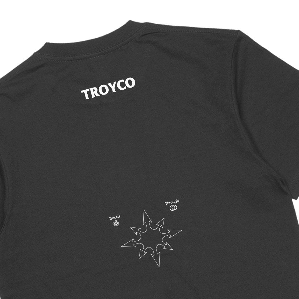 Troy Company T-Shirt Dark Grey Traced Through - Kaos Pria Lengan Pendek Abu Gelap MTD 3716