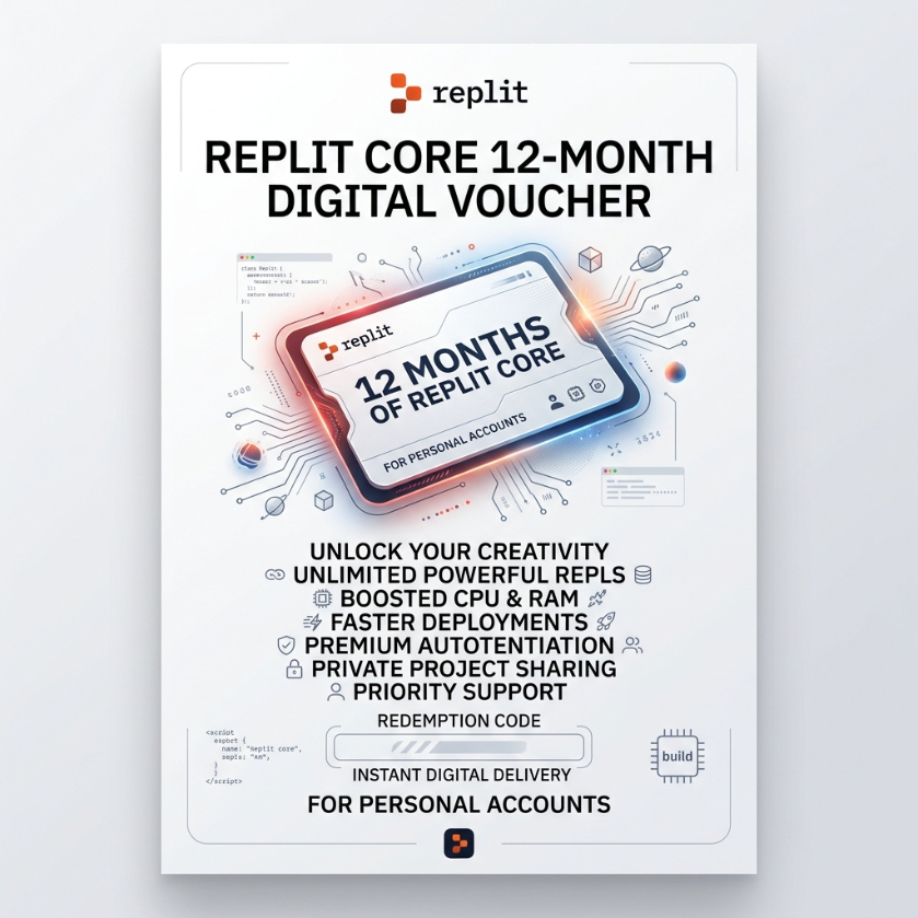 Voucher Digital Replit Core 12 Bulan - Kode Redeem Akun Pribadi