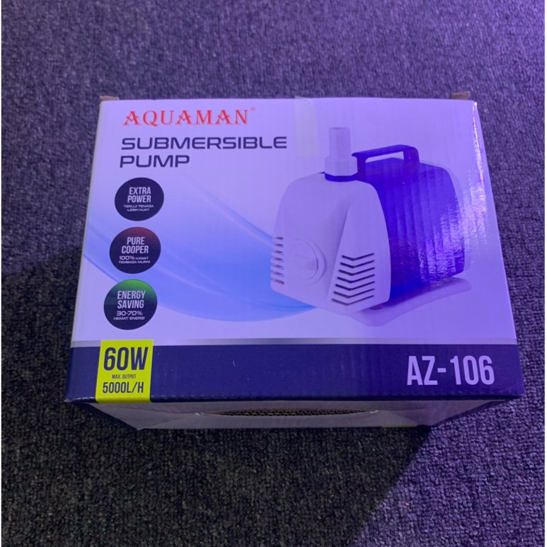 AQUAMAN AZ 106 AZ106 Pompa Celup Aquarium 60 Watt 5000 Liter Submersible Pump Kolam Koi