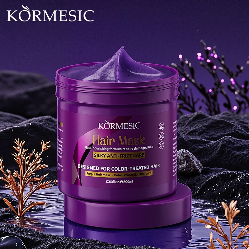 Kormesic Purple Hair Mask 500ml Masker Rambut Halal BPOM