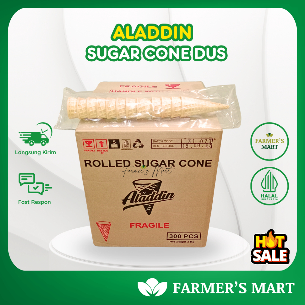 Aladdin Sugar Cone Dus Frozen Food Mart Palembang