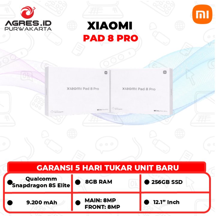 Xiaomi Pad 8 Pro Ram 8gb Rom 256gb Snapdragon 8s Elite +Keyboard Garansi resmi