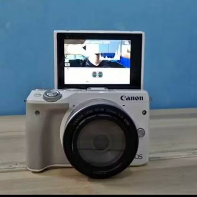 Canon M3 putih bekas no vignet