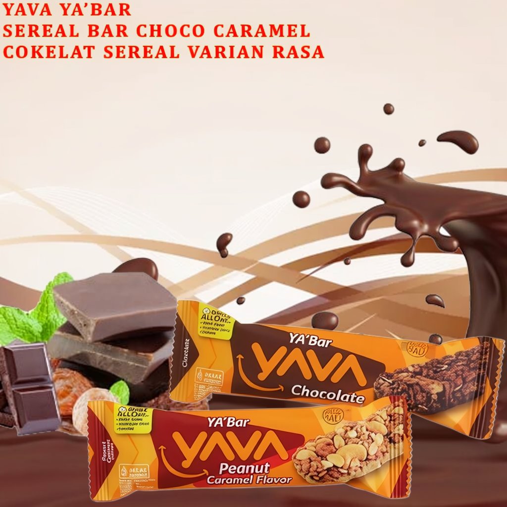 Yava Ya'Bar / Sereal Bar Choco Caramel / Cokelat Sereal Varian Rasa / 28gr