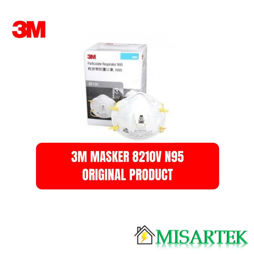 3M MASKER 8210V N95 MADE IN SINGAPORE (1 Box = 10 Pcs)