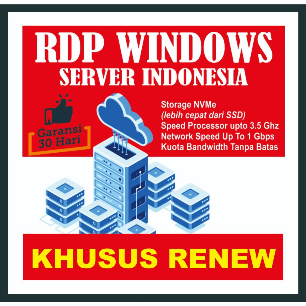 [ KHUSUS RENEW ] SERVER INDONESIA RDP Windows