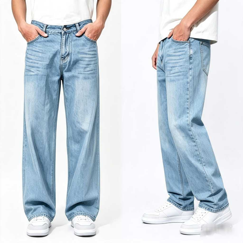ORPED ID-Baggy Pants Jeans Loose Korean Celana Jeans Pria Whisker - Desain Stylish, Nyaman, dan Eleg