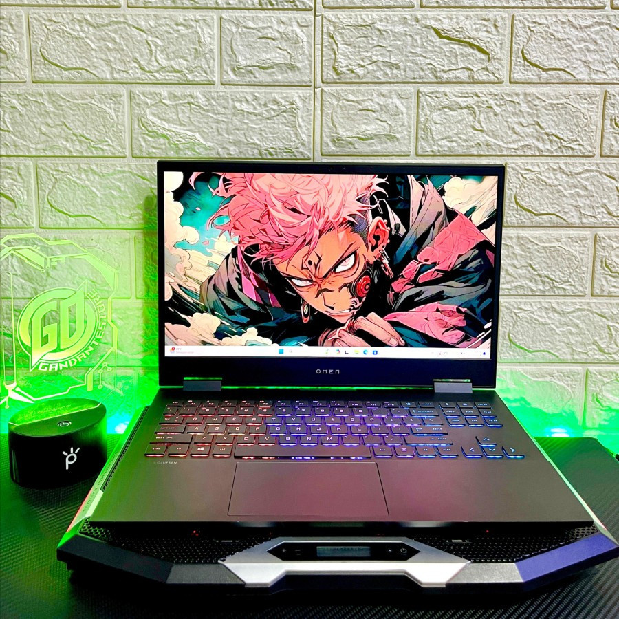 HP OMEN 15 RYZEN 7 RTX 2060 6GB FULL POWER FHD 144HZ  GAMING DESAIN LAPTOP