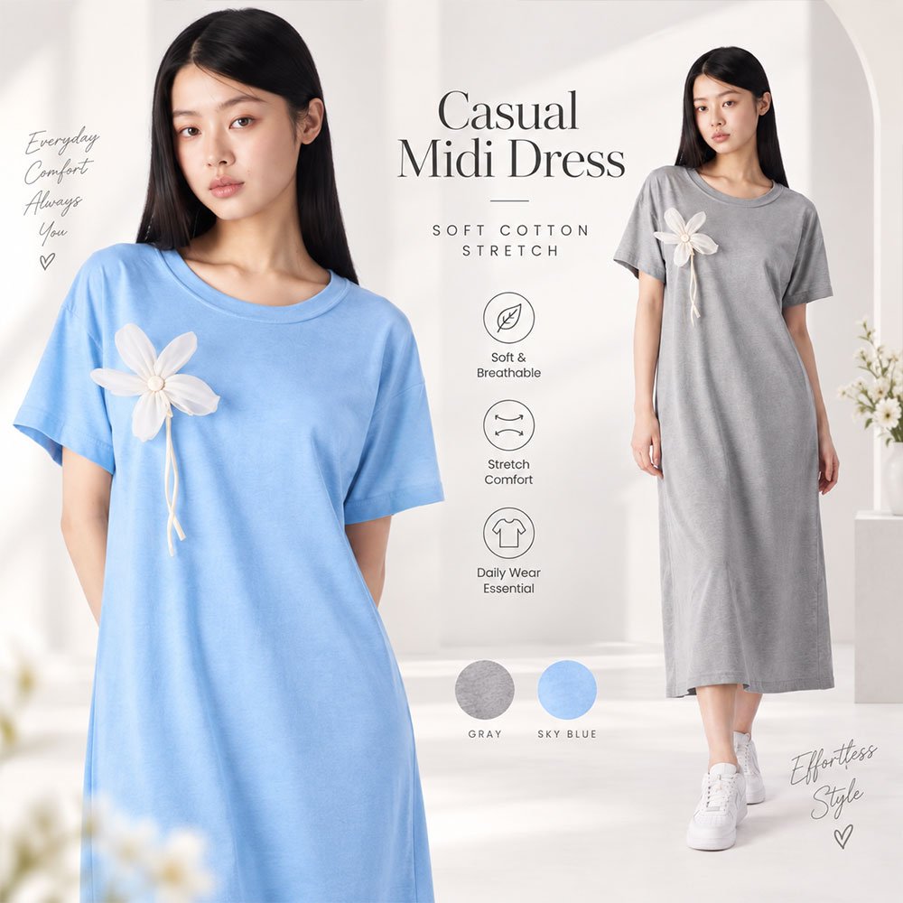 SPLASH MIDI DRESS