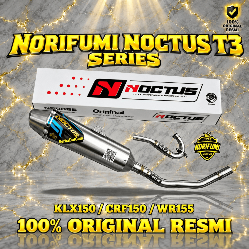 KNALPOT NORIFUMI NOCTUS T3 KLX 150 CRF 150 WR 155 KLX150 CRF150 WR155 STAINLESS ORIGINAL not rv1 n4 
