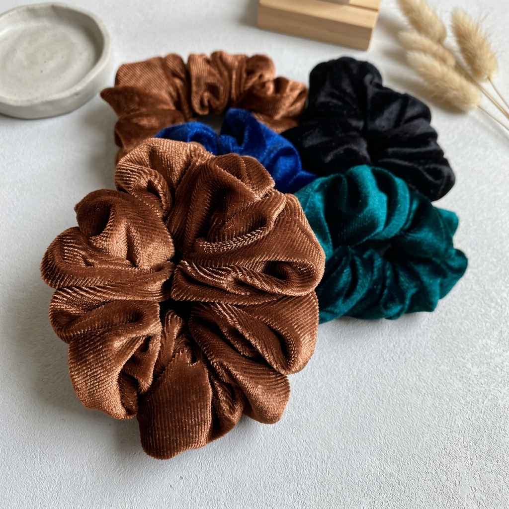 Aveline Cepol Hijab Bludru Jumbo Anti Pusing - Ikat Rambut Scrunchie Velvet Besar Bervolume G11