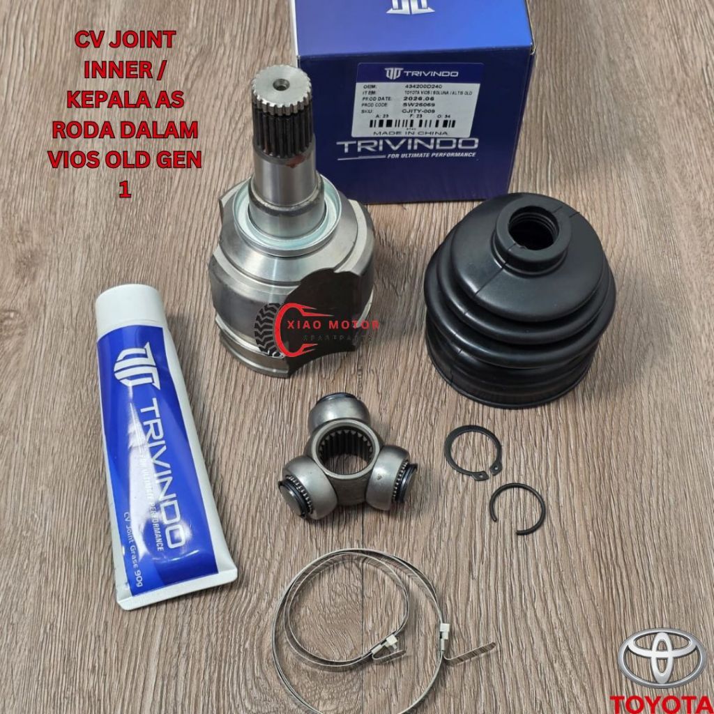 CV Joint Inner / Dalam Vios Old Gen 1 Soluna Lama Original Trivindo