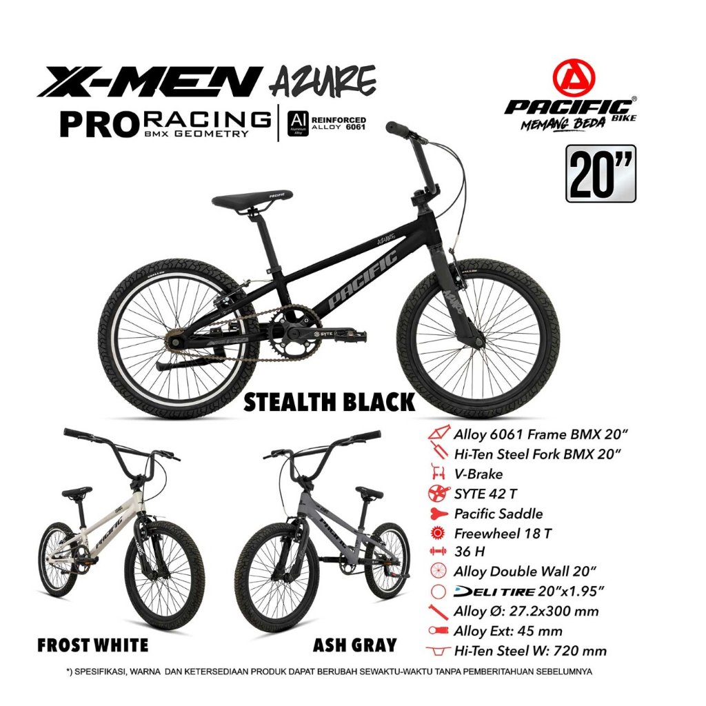 SEPEDA 20 BMX PACIFIC X-MEN AZURE