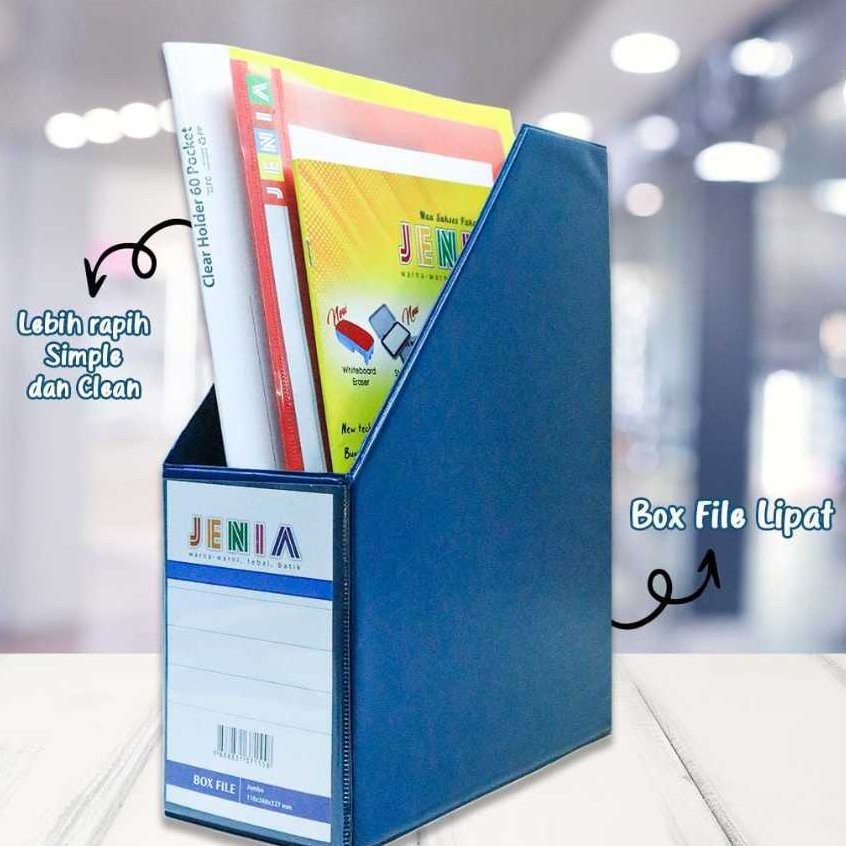 Box File Jenia Jumbo - Keranjang Dokumen Organiser Rak Tempat Penyimpanan Arsip Surat Majalah Ordner