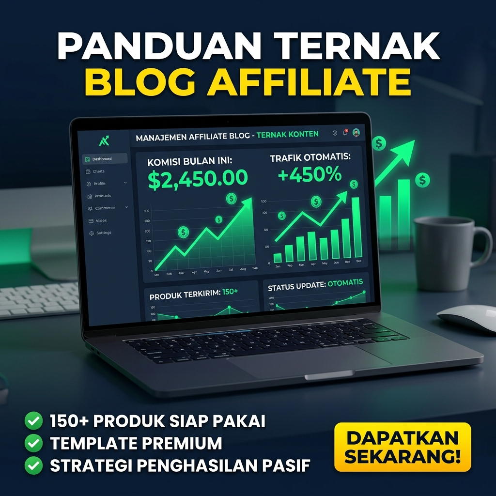 E-Course Ternak Blog Affiliate - Panduan Bikin Toko Website Affiliate 150+ Produk Siap Pakai & Trik 