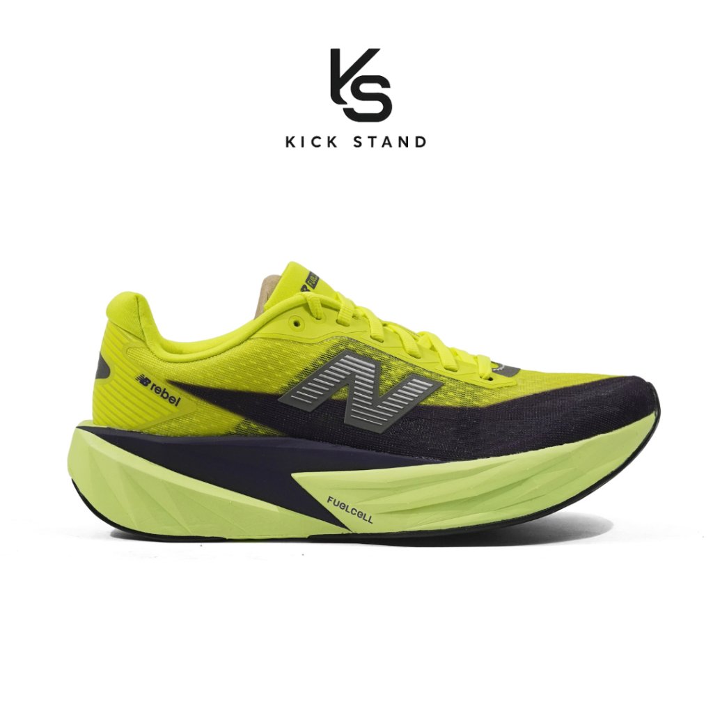 Sepatu Running Wanita NB FuelCell Rebel v5 Alkaline Green Boysenberry WFCX3PE Original Bergaransi