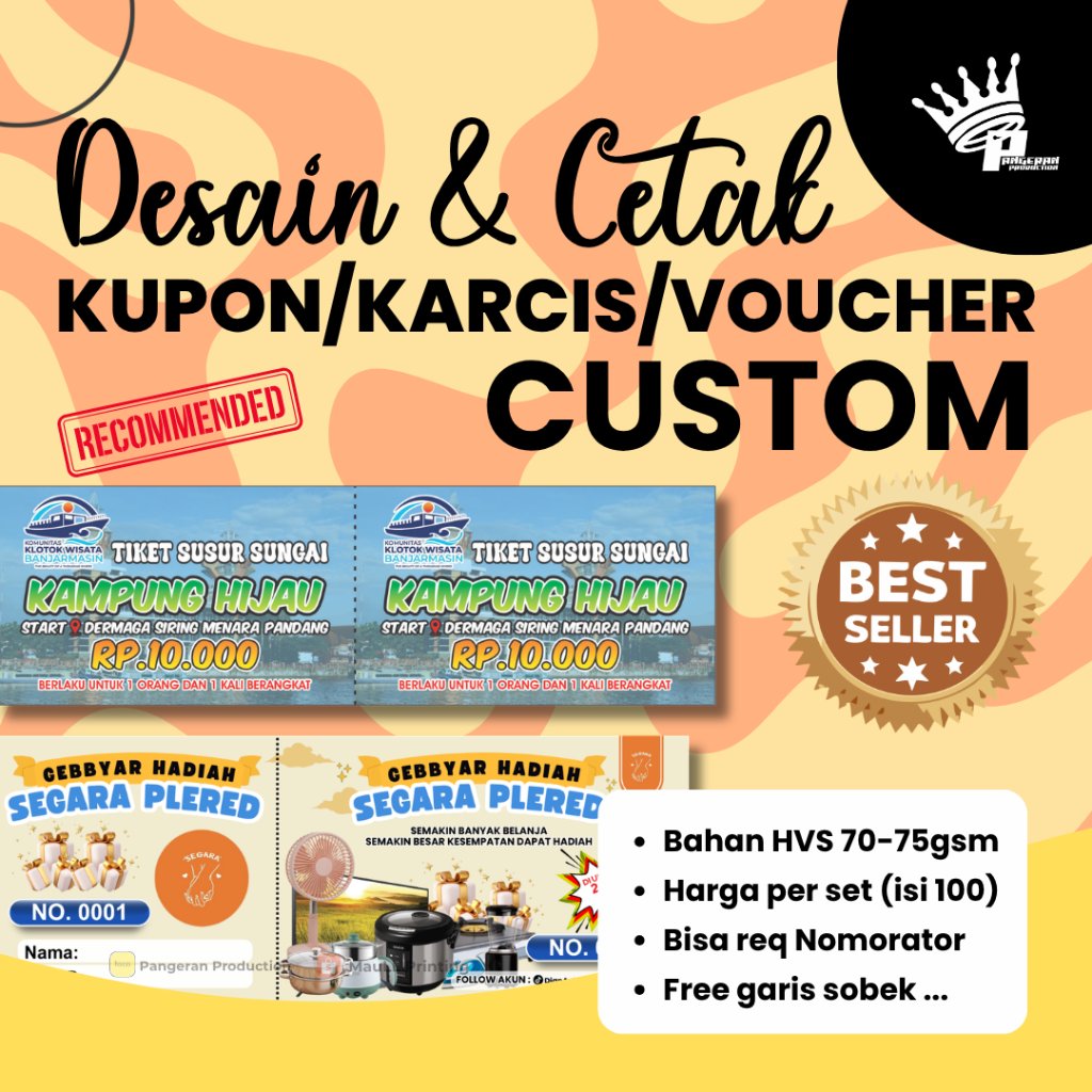 CETAK KUPON UNDIAN / KARCIS PARKIR / KUPON DOORPRIZE