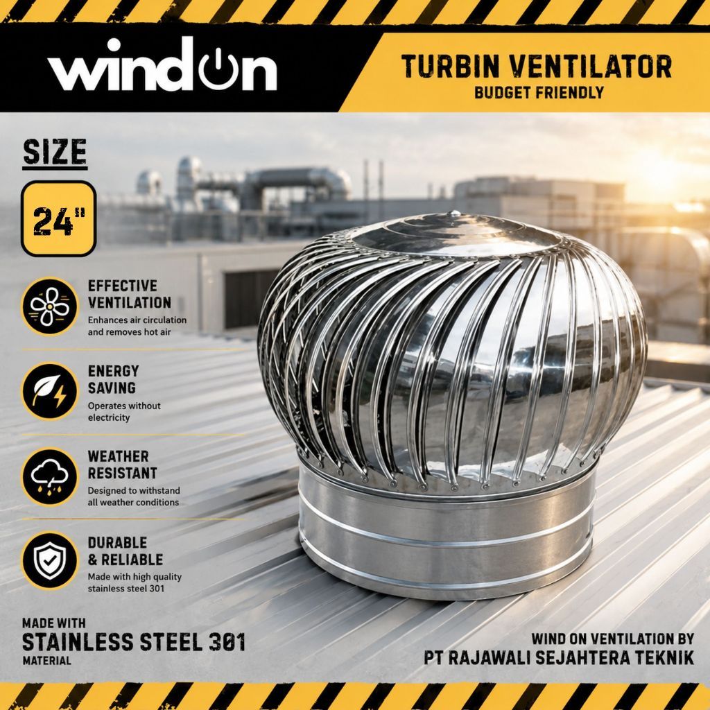 Turbin Ventilator 24 Inch / Turbine Ventilator Ventilasi Atap 24"