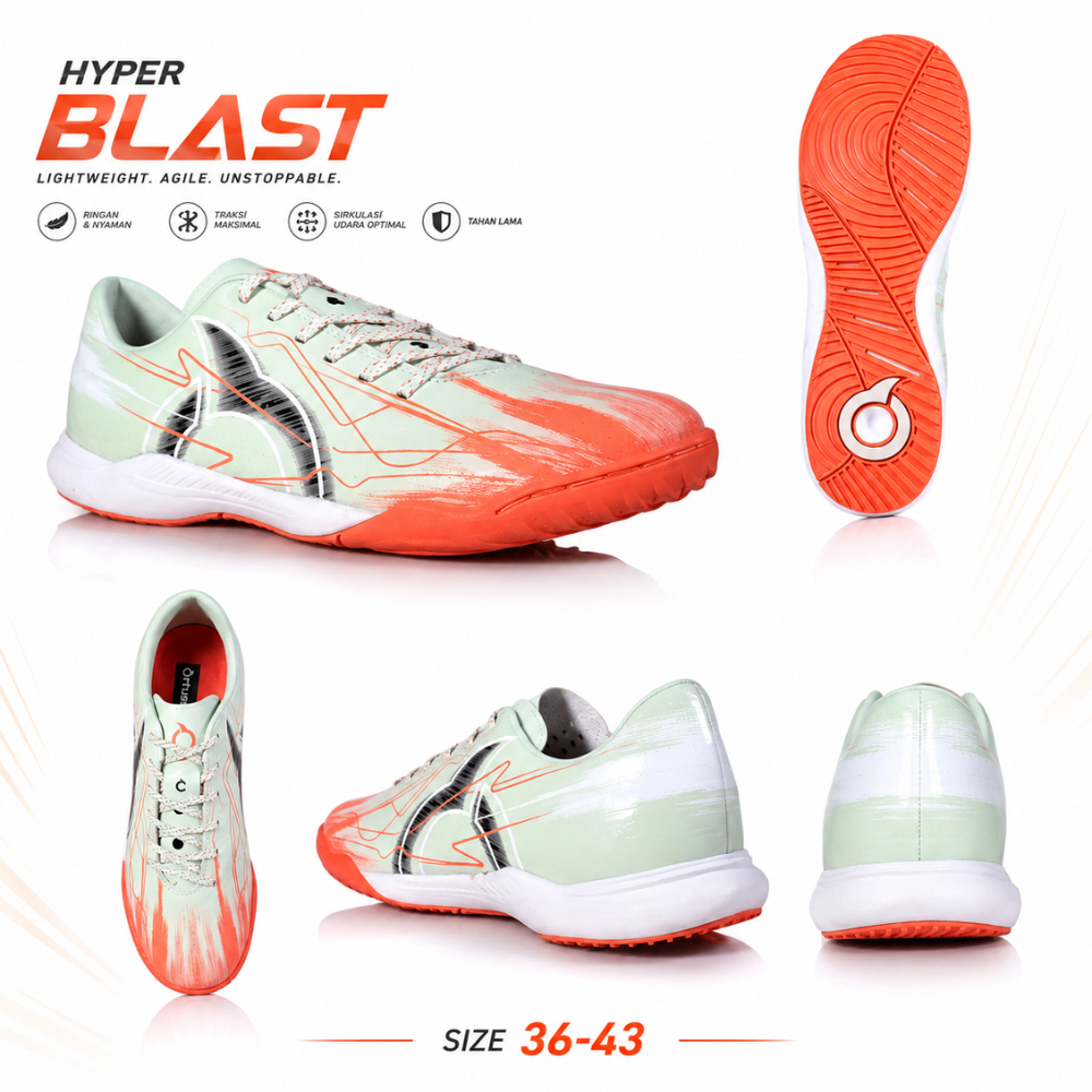 Sepatu Futsal Ortuseight Catalyst Legion V5 IN - Desain Stylish, Sol Karet Tahan Lama, Kualitas Orig