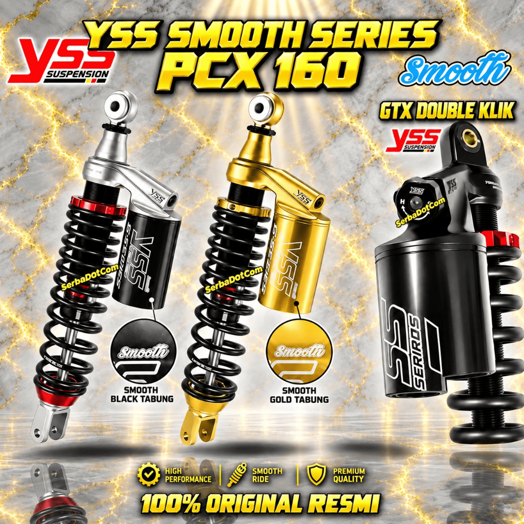 SHOCK YSS SMOOTH GTX G-TX G PLUS PCX 160 PCX160 ROADSYNC DOWNSIZE 365 350 mm 365mm DOUBLE KLIK SERIE