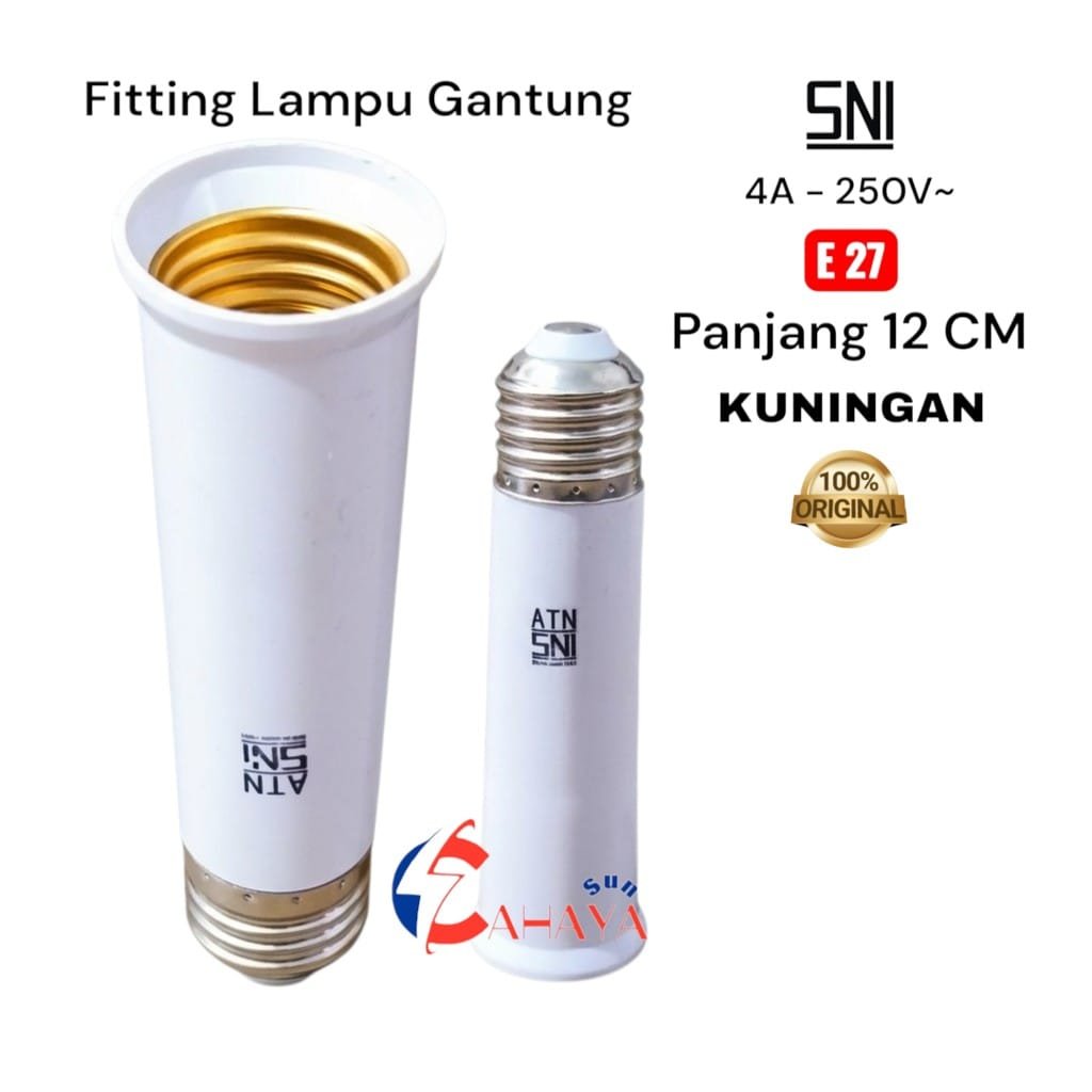 Fitting Sambungan Lampu E274A-250V SNI Pemanjang Downlight