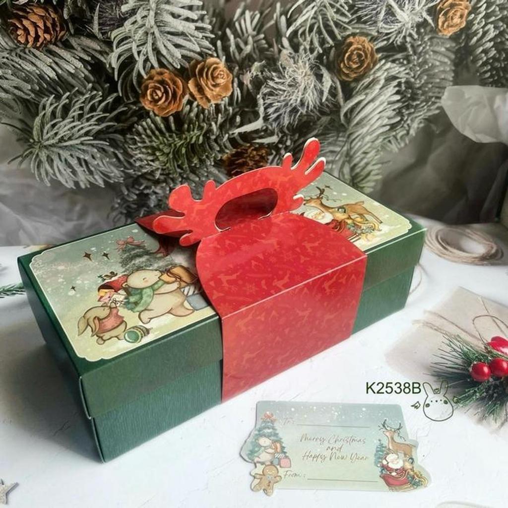 Kotak Natal K2538 Dus Christmas Box Ukuran Lengkap Sesuai Foto