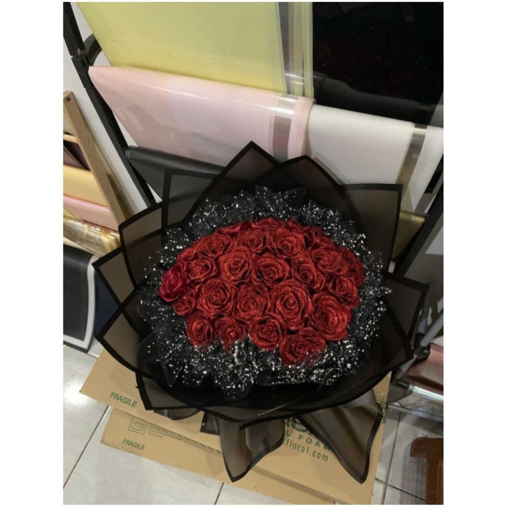 HAND BOUQUET BUNGA SATIN / BUNGA BESAR / REQUEST