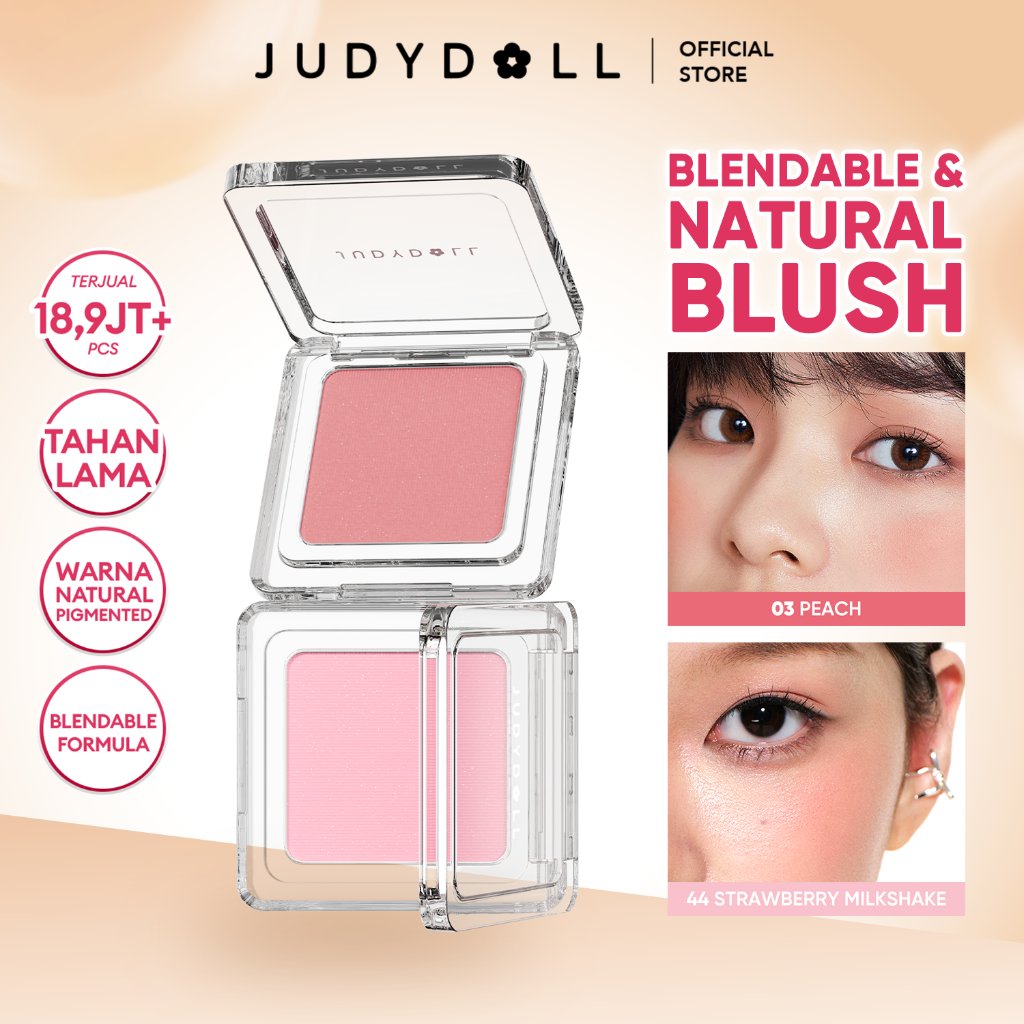 (BEST SELLER) Judydoll Pretty Blush Powder - Multifungsi Cheek Blush On Dengan Blendable Formula Has