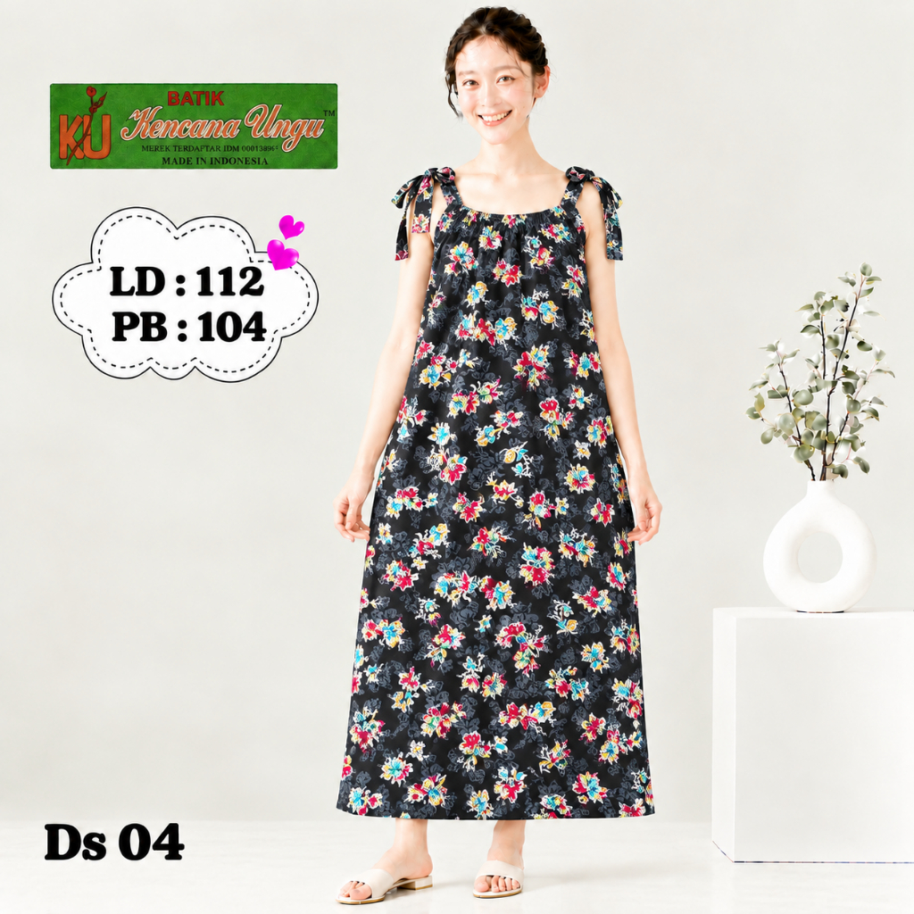 daster kencana ungu label biru | model tanpa lengan/Singlet