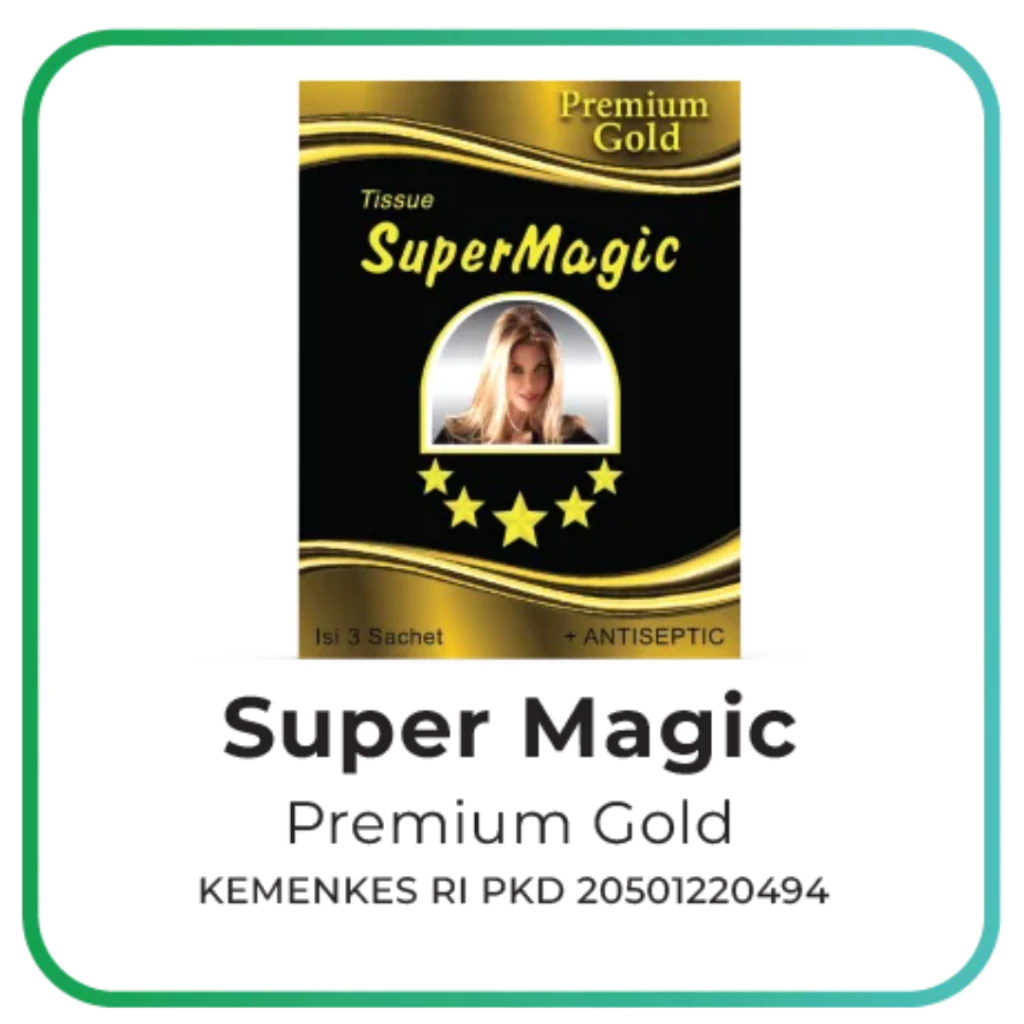 Tissue Super Magic Premium Gold - 3 Sachet (Tisu Super Magic Premium Gold)