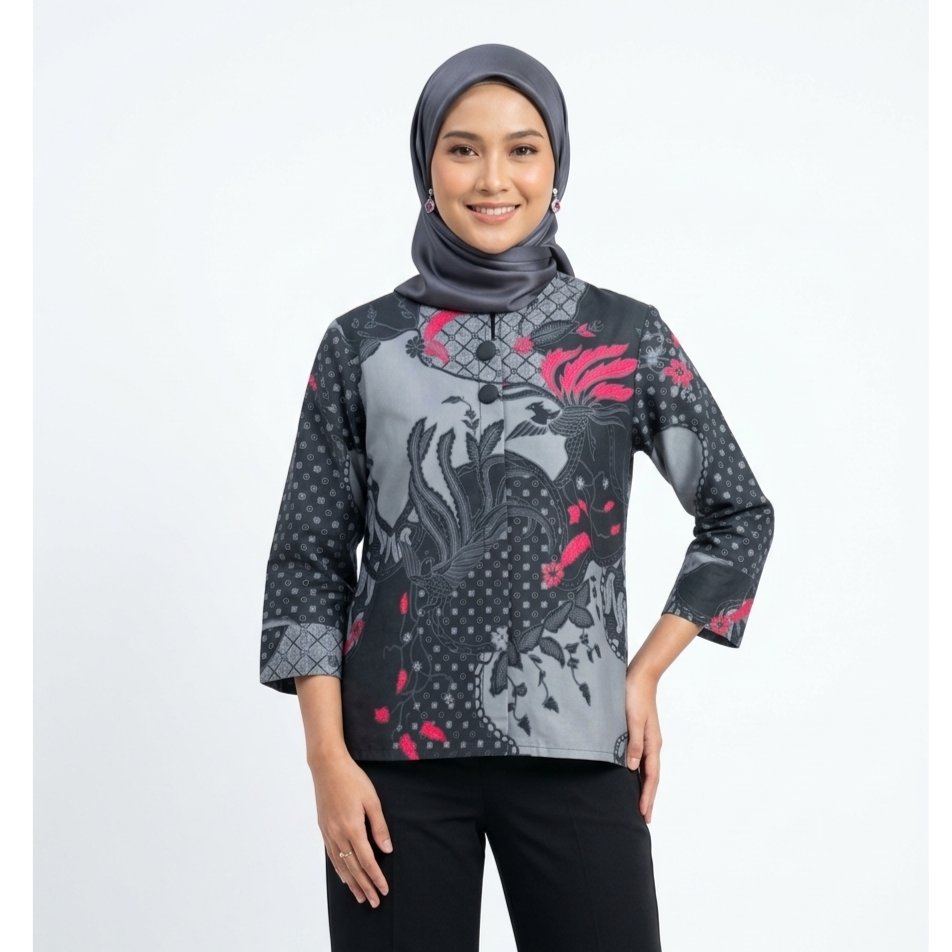 atik Blus Najib Abu | Atasan Batik Wanita Premium | Fashion Muslimah SAMODE