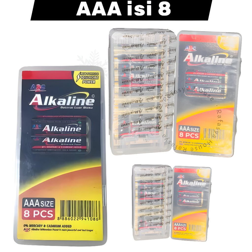 Baterai ABC Alkaline AAa/A3 Isi 8 Pcs Dalam Box