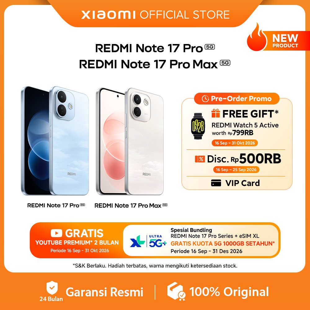 Xiaomi REDMI Note 17 Pro 5G (8GB+256GB) (8GB+512GB)| REDMI Note 17 Pro Max 5G (8GB+256GB) (8GB+512GB