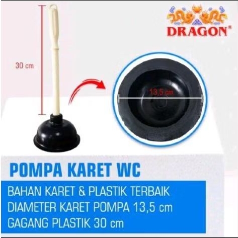 Kop WC Karet Dragon / Kop Toilet Dragon / Alat Sedot WC Mampet