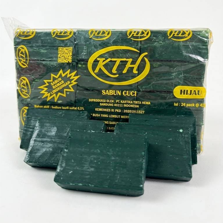 Sabun Cuci Batang KTH Hijau 1 Pack Isi 24 Batang