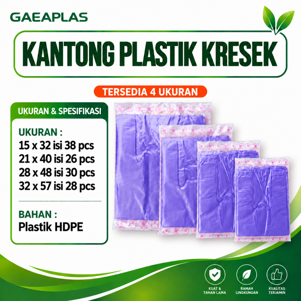 Kantong Kresek 15x32 21x40 28x48 32x57 Kantong Plastik Kresek Warna Ungu Kuat dan Ekonomis