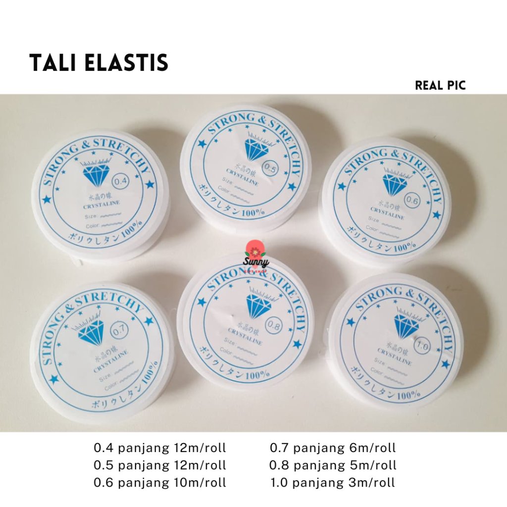 Tali Elastis 0.4mm / 0.5mm / 0.6mm / 0.7mm / 0.8mm / 1.0mm / tali manik / Tali benang kenur nilon/ s