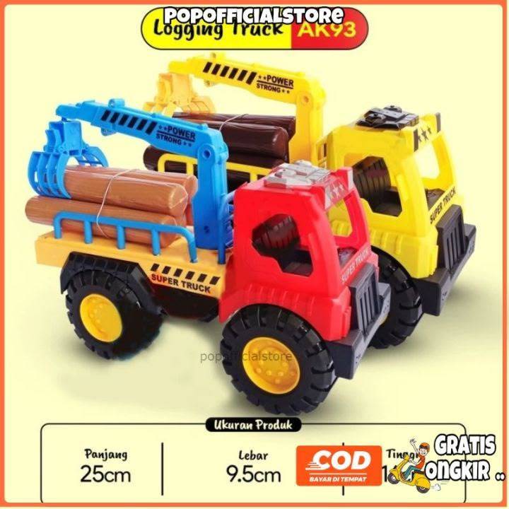 (BISA COD) MAINAN TRUCK KAYU AK93 - MAINAN MOBIL TRUK PENGANGKUT KAYU(BISA COD) MAINAN TRUCK KAYU AK